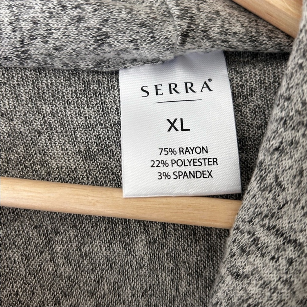Comfy Serra Women's Heather Gray Drape Cardigan XL - Picture 2 of 6